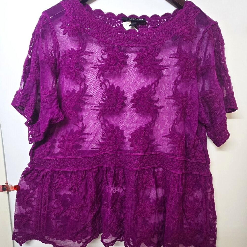 LANE BRYANT LACE TOP